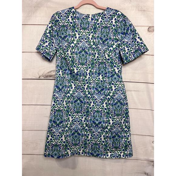 Boden Dresses & Skirts - Boden Dress Size 10R White With Blue Floral Print Preppy Adorable 3